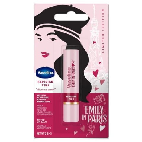  [MUA 2 SON DƯỠNG VASELINE TẶNG 01 LY GIỮ NHIỆT] Son Dưỡng Ẩm Có Màu Vaseline Emily In Paris 