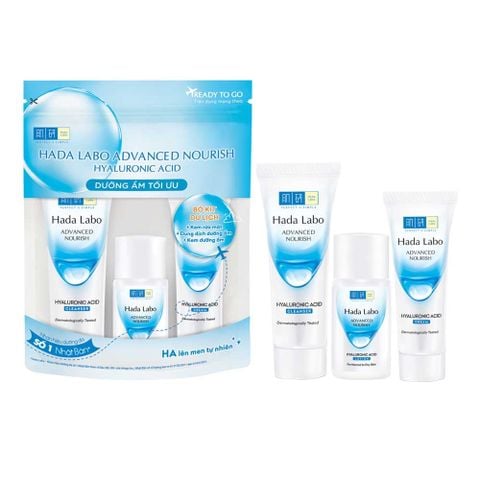  Bộ Sản Phẩm Dưỡng Ẩm Da 3 Món Dành Cho Mọi Loại Da Hada Labo Advanced Nourish Trial Set 