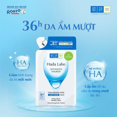  Túi Refill Dung Dịch Dưỡng Ẩm Tối Ưu Cho Da Dầu Hada Labo Advanced Nourish Hyaluronic Acid Lotion For Oily Skin 