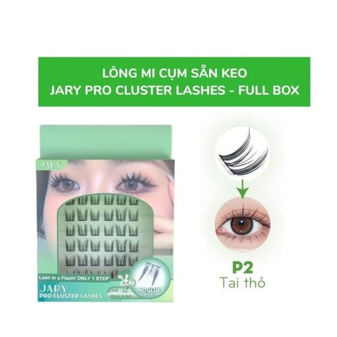  Lông Mi Cụm Có Sẵn Keo Jary Pro Cluster Lashes 6 Hàng (Hộp Giấy) 