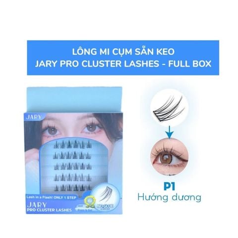  Lông Mi Cụm Có Sẵn Keo Jary Pro Cluster Lashes 6 Hàng (Hộp Giấy) 