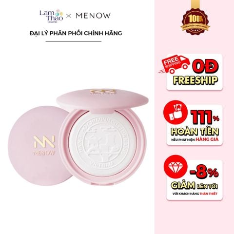  [DEAL 05/6 - 30/6 TẶNG 1 PHẤN MẮT MENOW] Phấn Phủ Dạng Nén Mỏng Nhẹ Tự Nhiên Menow Clear Radiant Pressed Powder Viet Nam Edition 