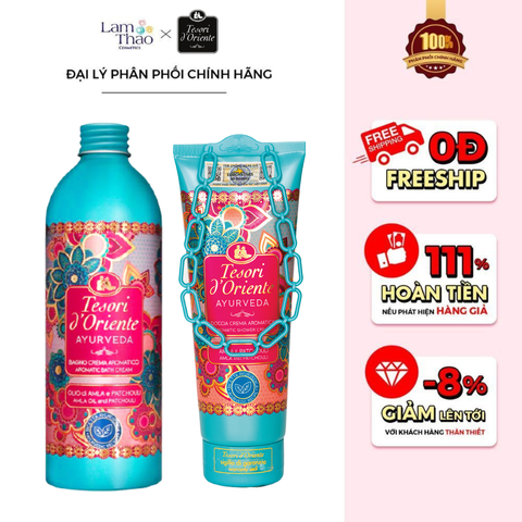  Sữa Tắm Nước Hoa Ayurveda Tesori D'Oriente Ayurveda Bath Cream 
