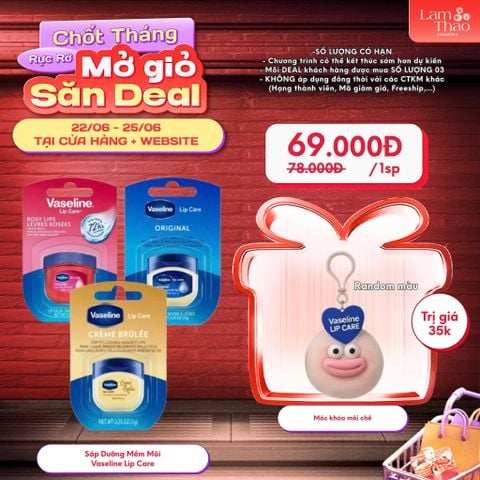  [DEAL 22/6 - 25/6 GIÁ SỐC DÒNG SẴN MÓC KHOÁ] Sáp Dưỡng Mềm Môi Vaseline Lip Care 