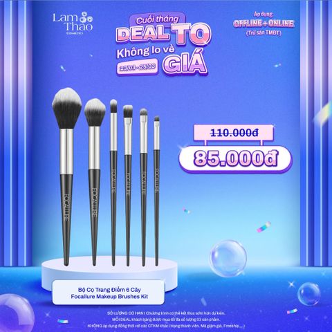  [DEAL 23/3 - 25/3 GIÁ SỐC]  Bộ Cọ Trang Điểm 6 Cây Focallure Makeup Brushes Kit 