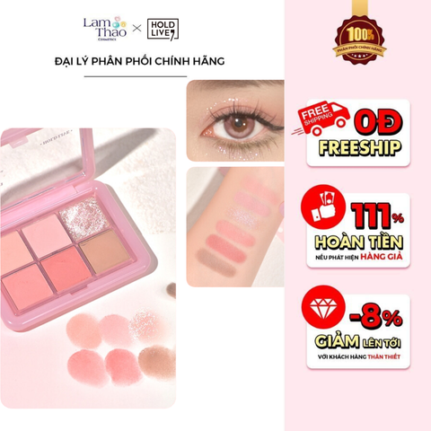  Bảng Phấn Mắt 6 Ô Hold Live Cloud Gauze Powder Eyeshadow Palette 