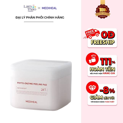 Toner Pad Hỗ Trợ Tẩy Tế Bào Chết Làm Sạch Lỗ Chân Lông Mediheal Phyto-enzyme Peeling Pad 