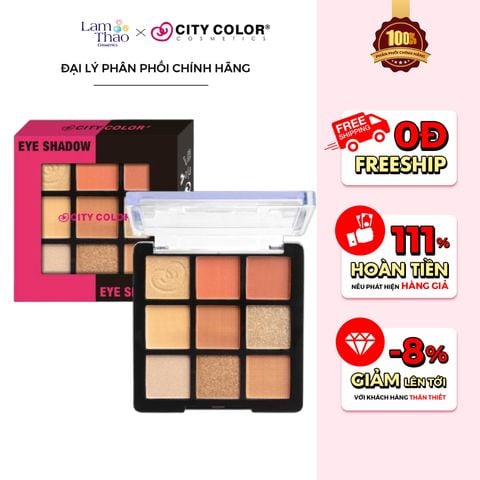  Phấn Mắt 9 Ô City Color Polka Dot Eye Shadow 