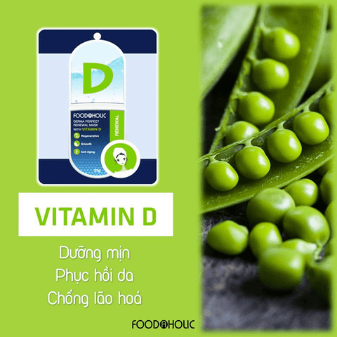  [MUA 10 MIẾNG CÒN 79K/10SP] Mặt Nạ Làm Dịu Da Dành Cho Da Mụn Foodaholic With Vitamin D - Renewal 