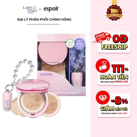  Set Phấn Nước Bắt Sáng Espoir Be Glow Volume Cushion Flash Glow Edition SPF42 PA+++ 