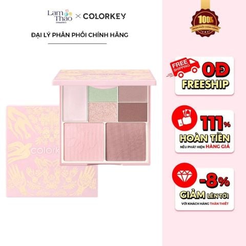  Bảng Phấn Trang Điểm Cho Mặt Và Mắt Colorkey Embrace Nature Seven Shade Makeup Palette 