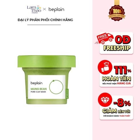  Mặt Nạ Đất Sét Hỗ Trợ Thải Độc Da Beplain Mung Bean Pore Clay 