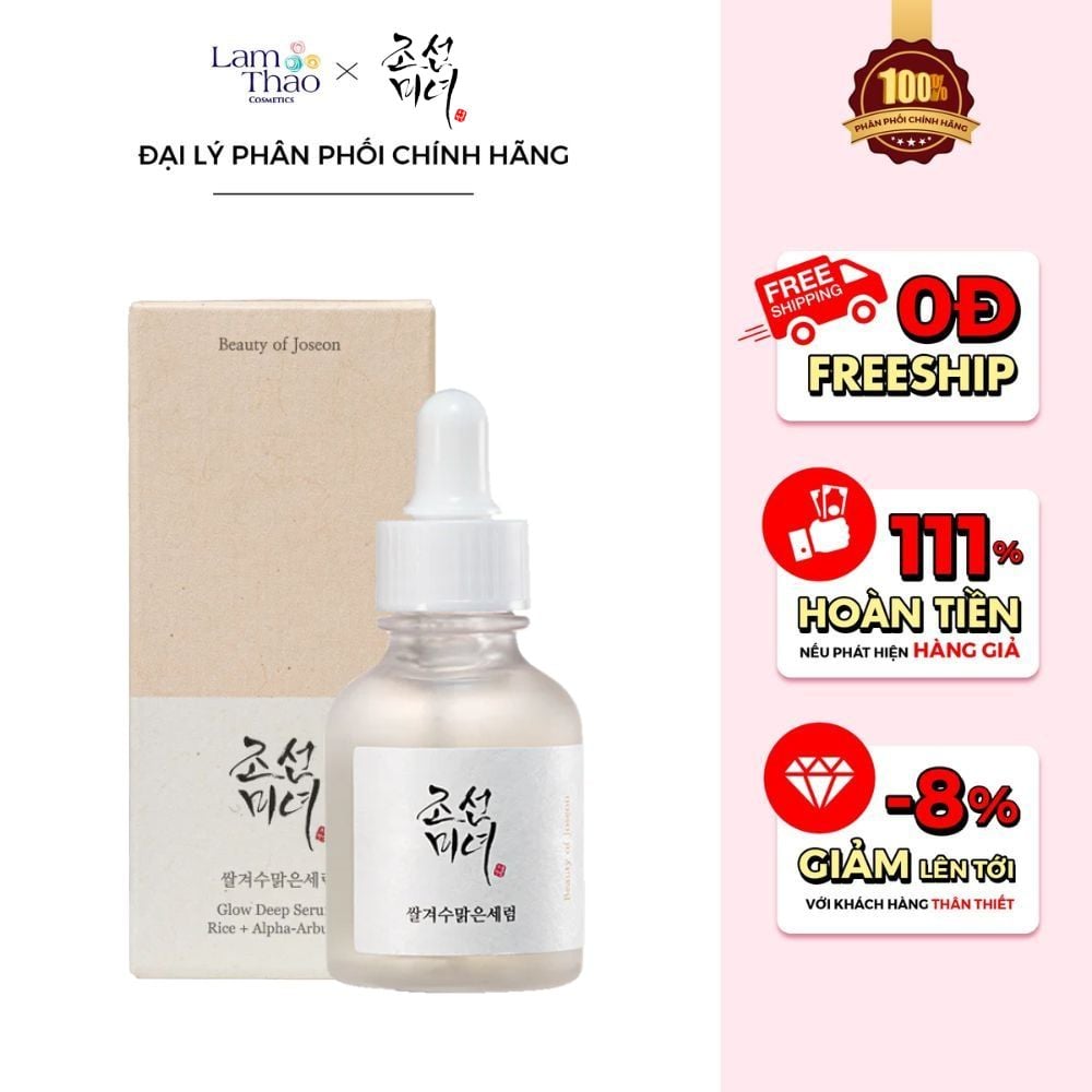 Tinh Chất Hỗ Trợ Dưỡng Sáng Mờ Thâm Beauty Of Joseon Glow Deep Serum Rice + Alpha Arbutin 30ml