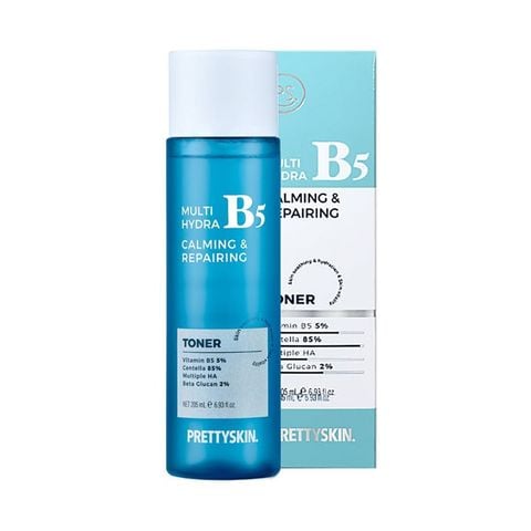 Nước Hoa Hồng Phục Hồi Dưỡng Trắng Pretty Skin Multi Hydra B5 Calming & Repairing Toner 