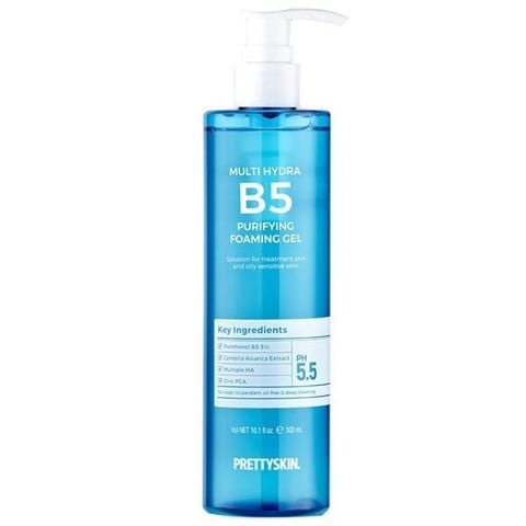  Gel Rửa Mặt Giúp Sạch Sâu, Phục Hồi Pretty Skin Multi Hydra B5 Purifying Foaming Gel 