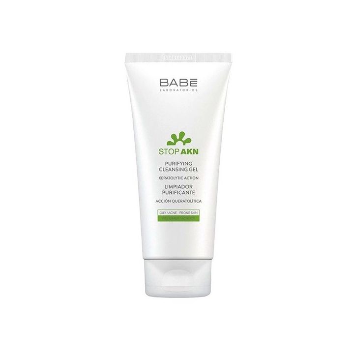 Gel Rửa Mặt Cho Da Dầu Mụn Laboratorios BABE Stop AKN Purifying Cleansing Gel