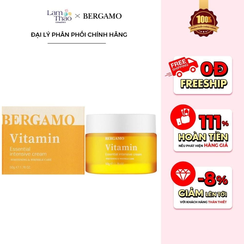 Kem Dưỡng Vitamin Sáng Da Bergamo Vitamin Essential Intensive Cream