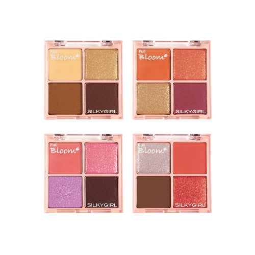 Phấn Mắt 4 Ô Có Nhũ Silkygirl Full Bloom Shadow