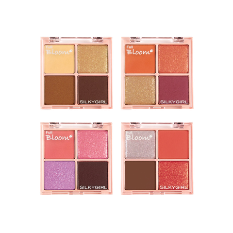  Phấn Mắt 4 Ô Có Nhũ Silkygirl Full Bloom Shadow 