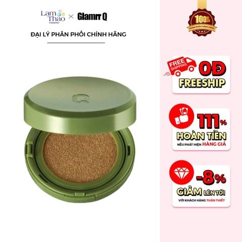 Phấn Nước Căng Bóng Thuần Chay Da Nhạy Cảm Glamrr Q Vegan Super Glow Cushion  SPF50+PA++++ 