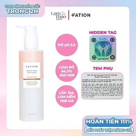 Gel Rửa Mặt Phục Hồi Da Fation NoSCalm Repair Cleansing Gel