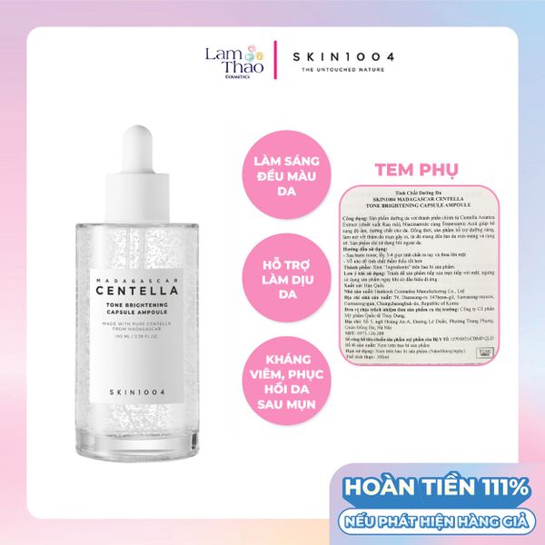 Tinh Chất Rau Má Dưỡng Sáng Da Và Làm Dịu Da Skin1004 Madagascar Centella Tone Brightening Capsule Ampoule