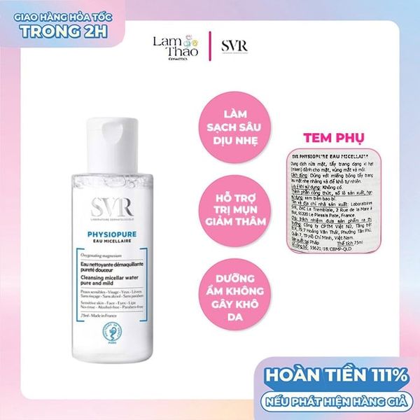 Nước Tẩy Trang Cho Da Nhạy Cảm SVR Physiopure Eau Micellaire