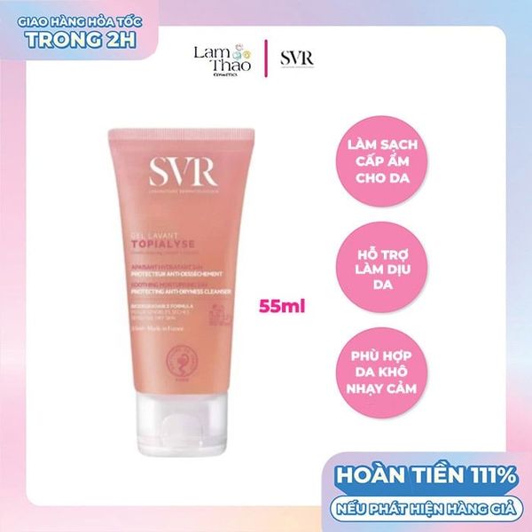 Gel Rửa Mặt Dưỡng Ẩm Và Làm Sạch Da Mặt SVR Topialyse Gel Lavant