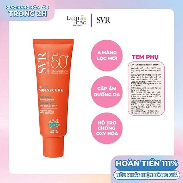 Kem Chống Nắng SVR Sun Secure Fluide SPF 50+ (Mẫu Mới)