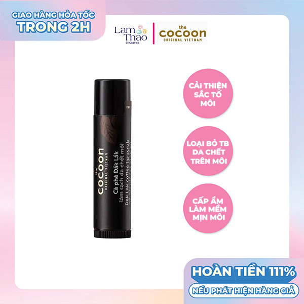 Tẩy Tế Bào Chết Môi Từ Cà Phê Đắk Lắk Cocoon Dak Lak Coffee Lip Scrub (Có hộp)