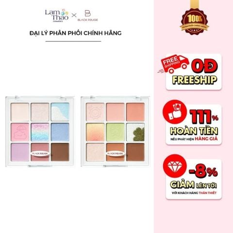  Bảng Phấn Mắt 9 Ô Black Rouge Colordation Mood Palette 