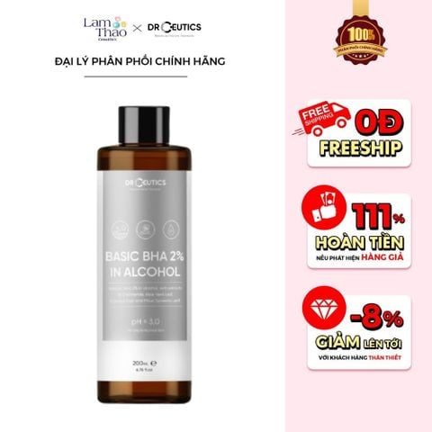  Dung Dịch Tẩy Tế Bào Chết Nền Cồn Cho Da Dầu DrCeutics Basic BHA 2% In Alcohol 