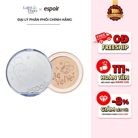  Phấn Nước Che Phủ Bền Màu Phiên Bản Giới Hạn Espoir Be Velvet Cover Cushion Disney Edition 