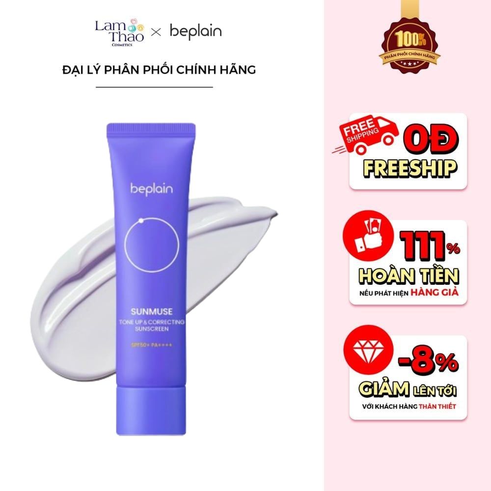 Kem Chống Nắng Nâng Tone & Hiệu Chỉnh Da Beplain Sunmuse Tone Up & Correcting Sunscreen SPF50+ PA++++