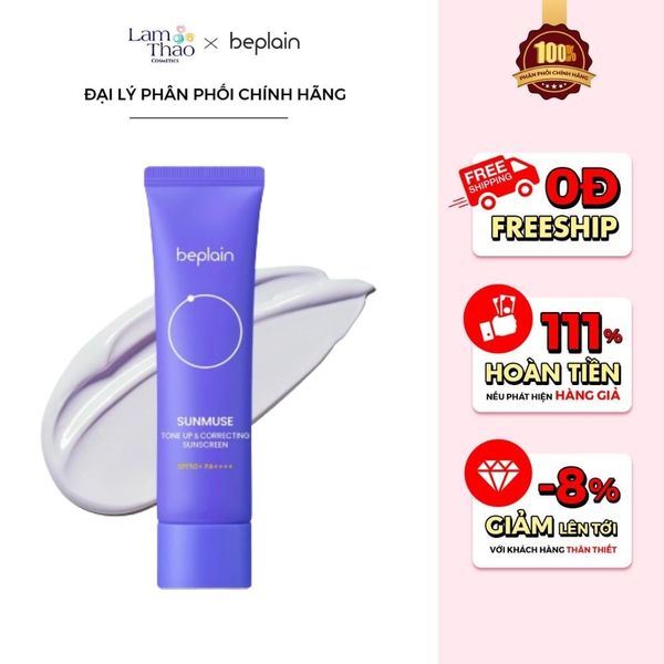 Kem Chống Nắng Nâng Tone & Hiệu Chỉnh Da Beplain Sunmuse Tone Up & Correcting Sunscreen SPF50+ PA++++ 50ml