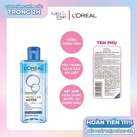  Nước Tẩy Trang Sạch Sâu Loreal Micellar Water Deep Cleansing 