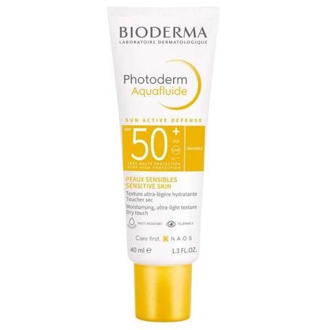  Kem Chống Nắng Hóa Học, Kiểm Soát Dầu Nhờn Bioderma Photoderm Aquafluide SPF50+ 