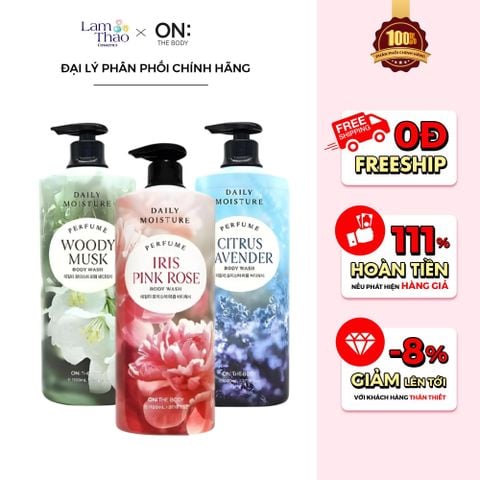  Sữa Tắm Dưỡng Ẩm Hương Nước Hoa On The Body Daily Moisture Perfume Body Wash 