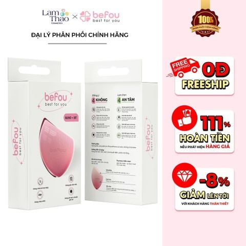  [DEAL 22/6 - 25/6 COMBO 2 BÔNG MÚT GIÁ SỐC] Bông Mút Trang Điểm Kháng Khuẩn Befou 