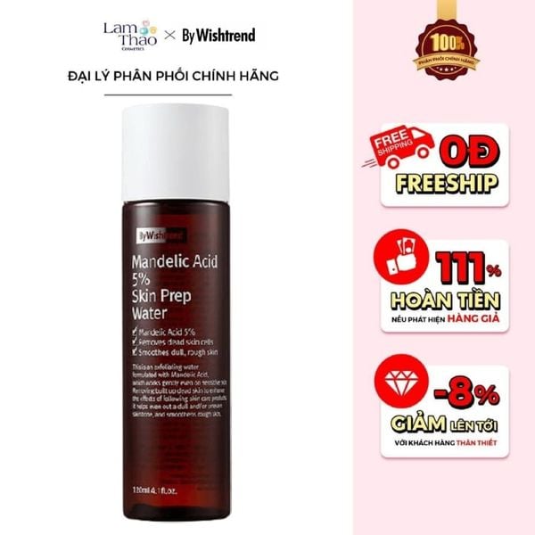 Nước Hoa Hồng Tẩy Tế Bào Chết By Wishtrend Mandelic Acid 5% Skin Prep Water 120ml