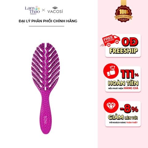  Lược Chải Tóc Gỡ Rối Vacosi Lilac Vent Detangling Hair Brush 