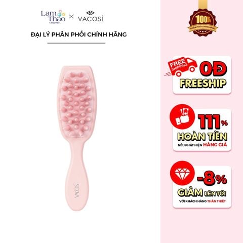  Lược Gội & Massage Đầu Răng Silicone Có Tay Cầm Vacosi Massage & Shampoo Comb 