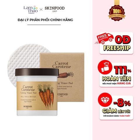  Toner Pad Làm Dịu Da Skinfood Carrot Carotene Calming Water Pad 