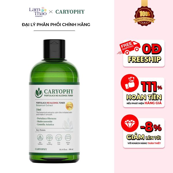Nước Hoa Hồng Hỗ Trợ Giảm Mụn Caryophy Portulaca Toner