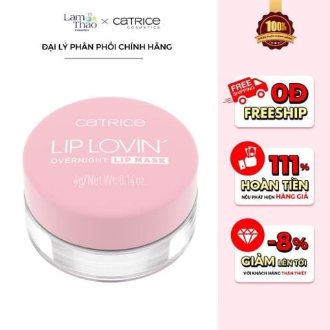  Mặt Nạ Ngủ Môi Dưỡng Ẩm Cải Thiện Sắc Tố Môi Catrice Lip Lovin Overnight Lip Mask 
