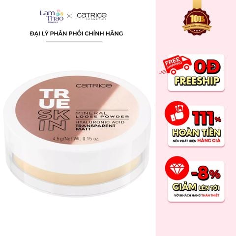  Phấn Phủ Dưỡng Ẩm, Kiềm Dầu & Bảo Vệ Da Catrice True Skin Mineral Loose Powder 