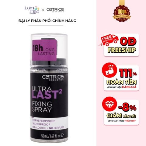  Xịt Khoá Nền Cố Định Lớp Makeup 18H Catrice Ultra Last2 Fixing Spray 