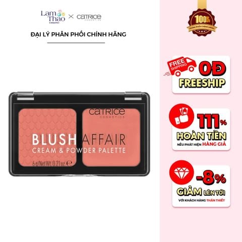  Bảng Má Hồng Kết Hợp Dạng Kem Và Phấn Catrice Blush Affair Cream & Powder Palette 