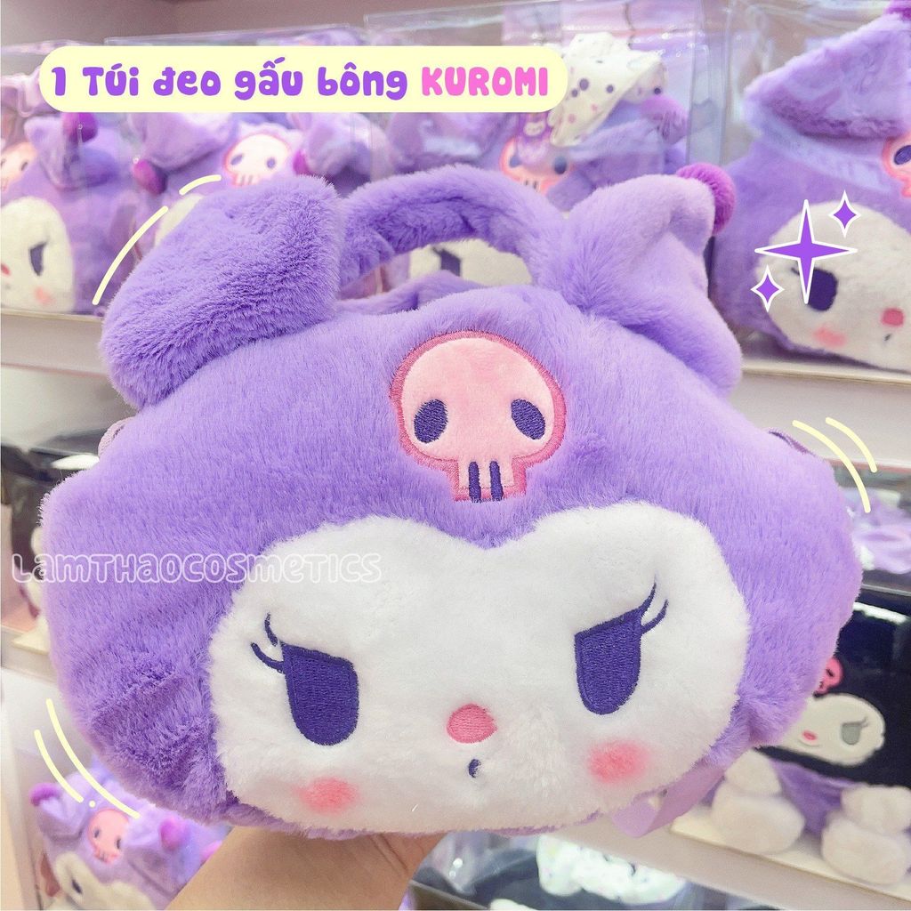 Túi Đeo Chéo Gấu Bông Kuromi