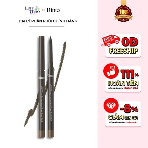  Chì Kẻ Mắt Lâu Trôi Thuần Chay Dinto One By One Eye Pencil 